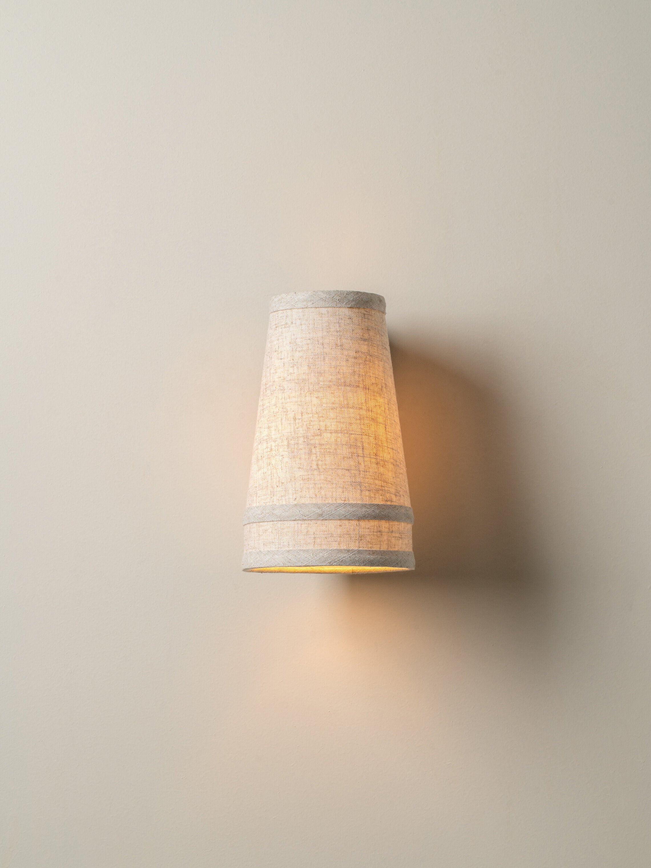 Solara - bronze and layered natural linen wall light | Wall light | lights & lamps | Modern affordable designer lighting