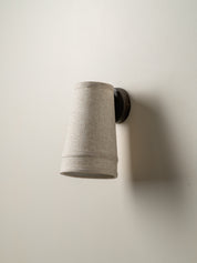 Solara - bronze and layered natural linen wall light | Wall light | lights & lamps | Modern affordable designer lighting