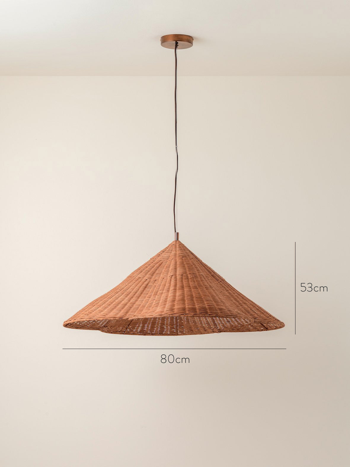 Bardi - 1 light oversized scalloped rattan pendant | Ceiling Light | Lights & Lamps Inc | USA