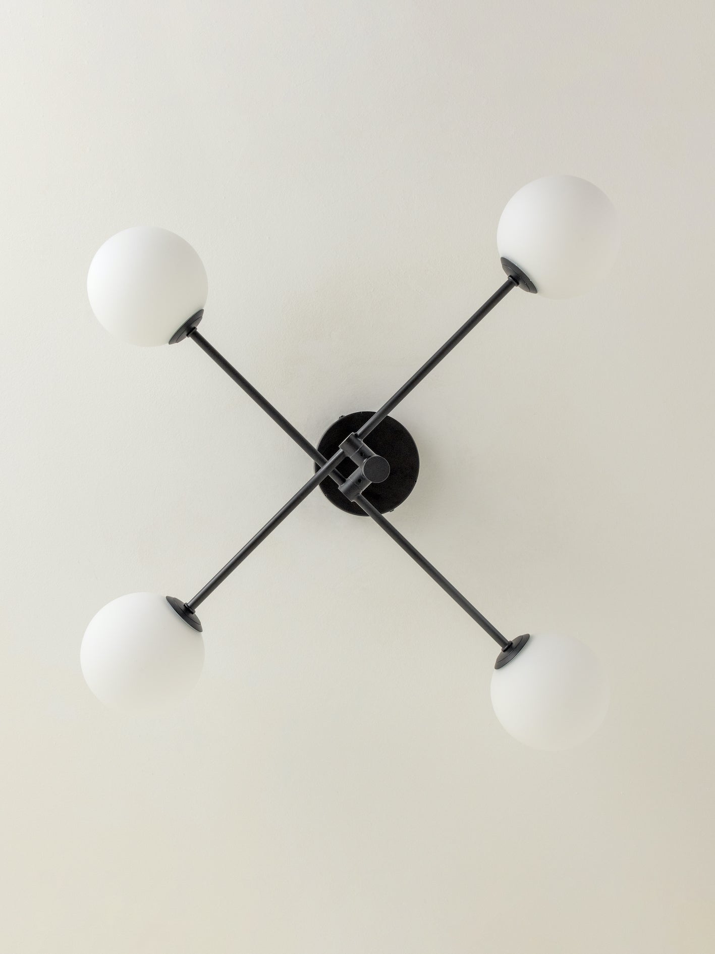 Chelso - 4 light matt black and opal flush | Ceiling Light | Lights & Lamps Inc | Modern Affordable Designer Lighting | USA