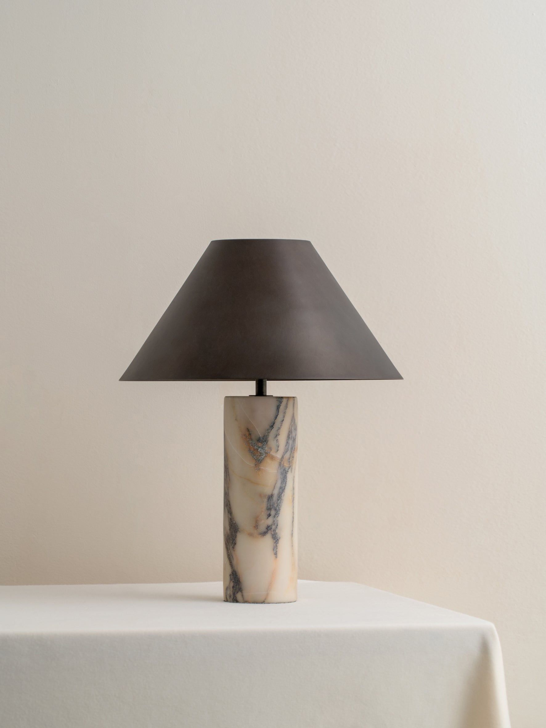 Cline - calacatta viola marble and bronze table lamp | Table Lamp | Lights & Lamps Inc | USA