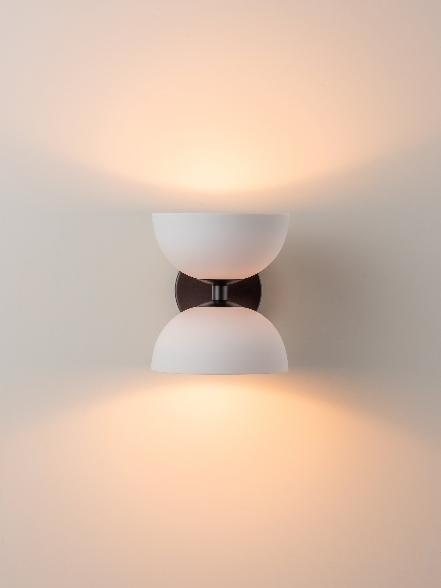 Ruzo - 2 light bronze and porcelain wall light