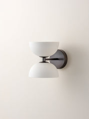 Ruzo - 2 light bronze and porcelain wall light | Wall Light | Lights & Lamps Inc | Modern Affordable Designer Lighting | USA