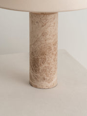 Denari - 1 light small brown marble cylinder table lamp | Table Lamp | Lights & Lamps Inc | Modern Affordable Designer Lighting | USA