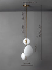 Imperial - 3 light brass and opal pendant | Ceiling Light | Lights & Lamps Inc | Modern Affordable Designer Lighting | USA