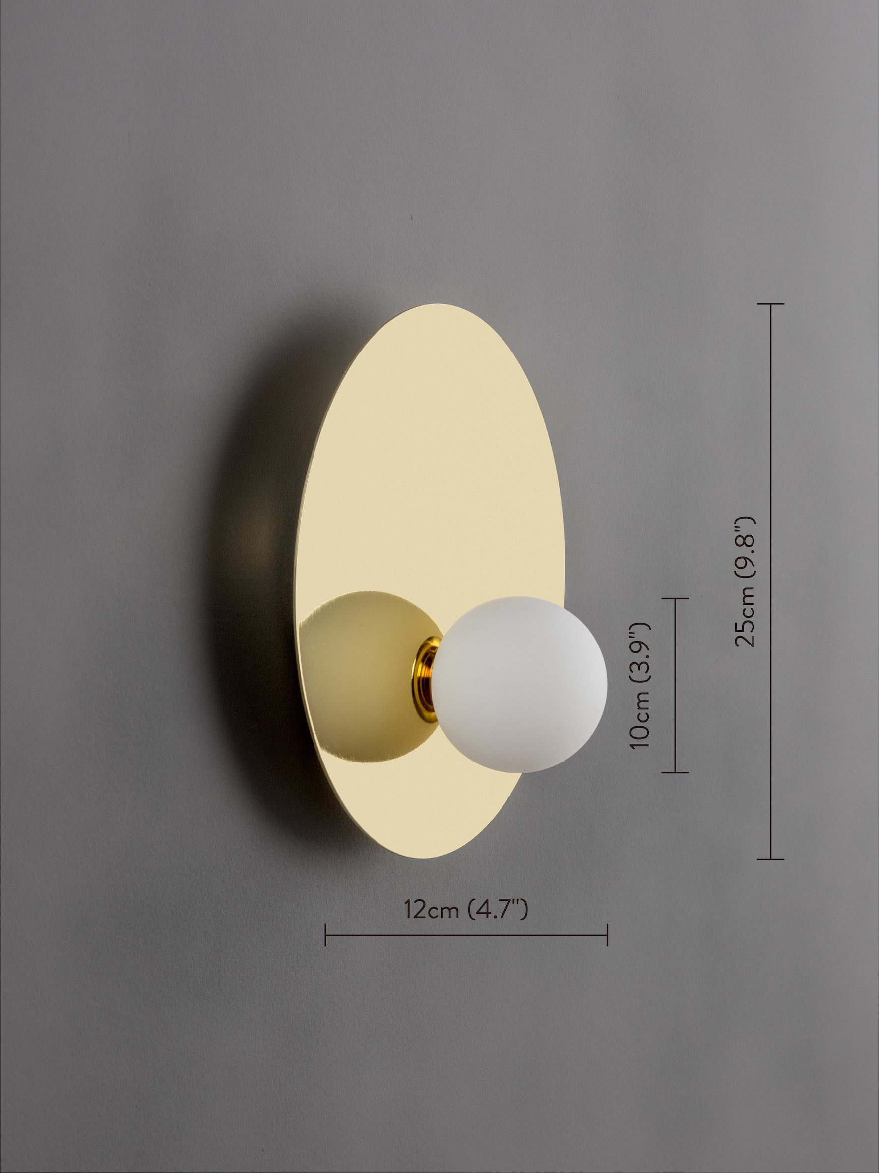 Luna - 1 light brass and opal wall light | Wall Light | Lights & Lamps Inc | Modern Affordable Designer Lighting | USA