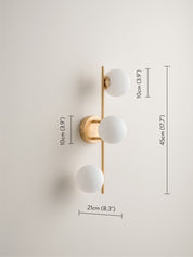 Coro - 3 light aged brass and opal ceiling / wall | Ceiling Light | Lights & Lamps Inc | Modern Affordable Designer Lighting | USA