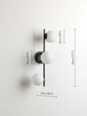 Coro - 3 light bronze and opal ceiling / wall | Ceiling Light | Lights & Lamps Inc | Modern Affordable Designer Lighting | USA