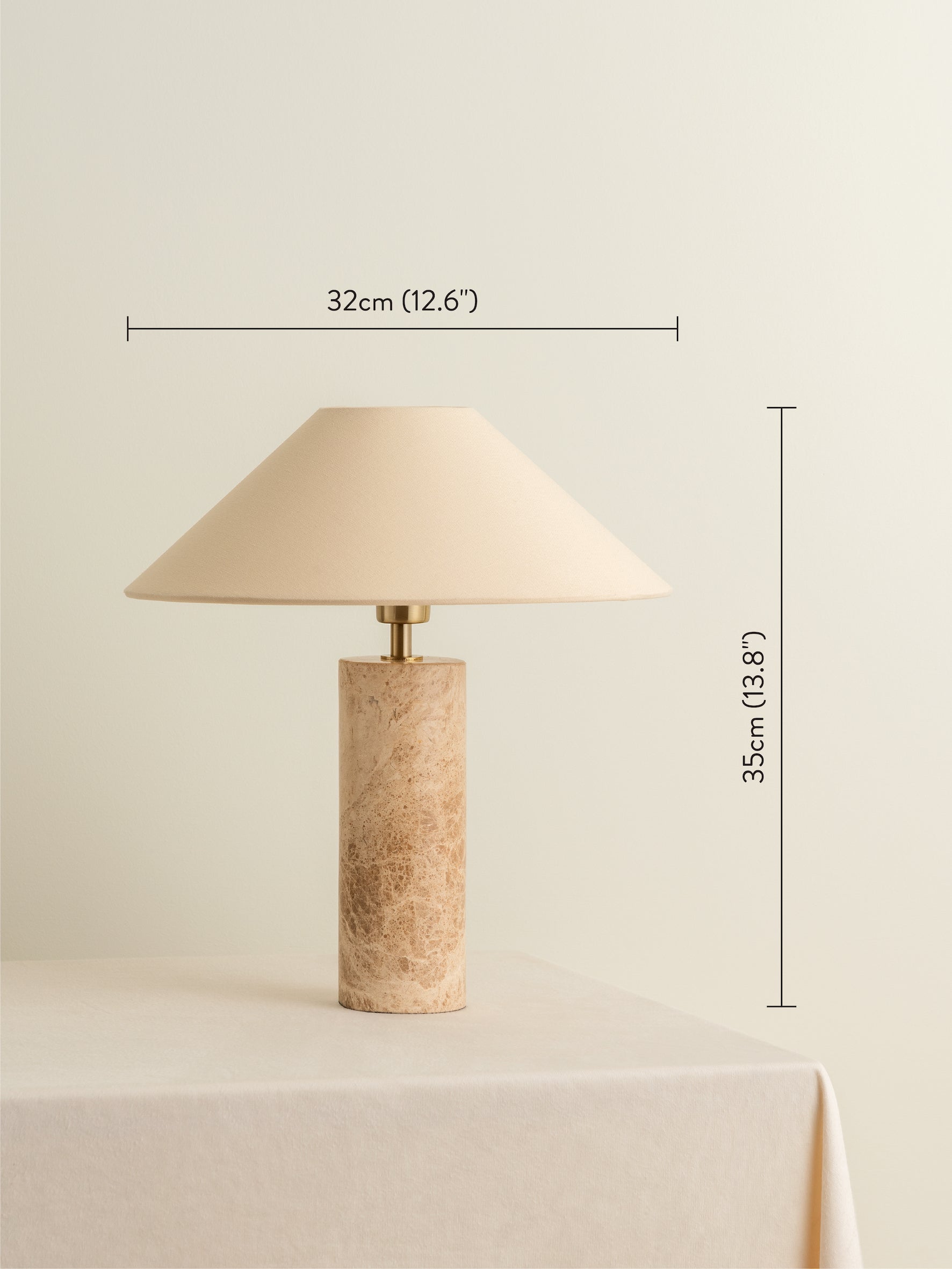 Denari - 1 light small brown marble cylinder table lamp | Table Lamp | Lights & Lamps Inc | Modern Affordable Designer Lighting | USA