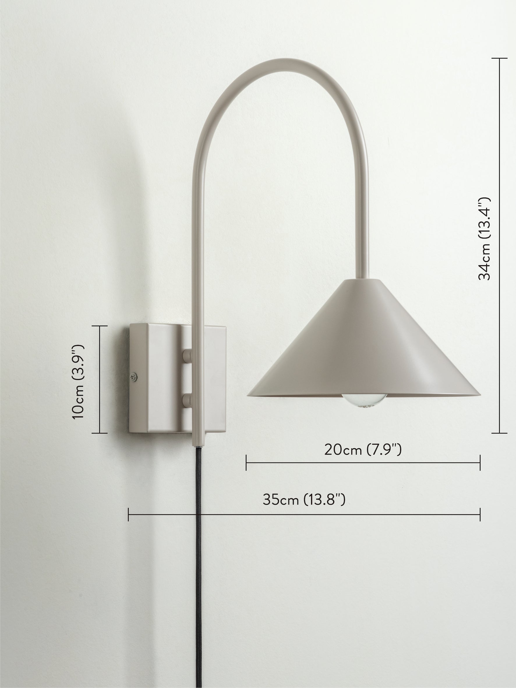 Orta - 1 light warm white cone wall light | Wall Light | Lights & Lamps Inc | USA