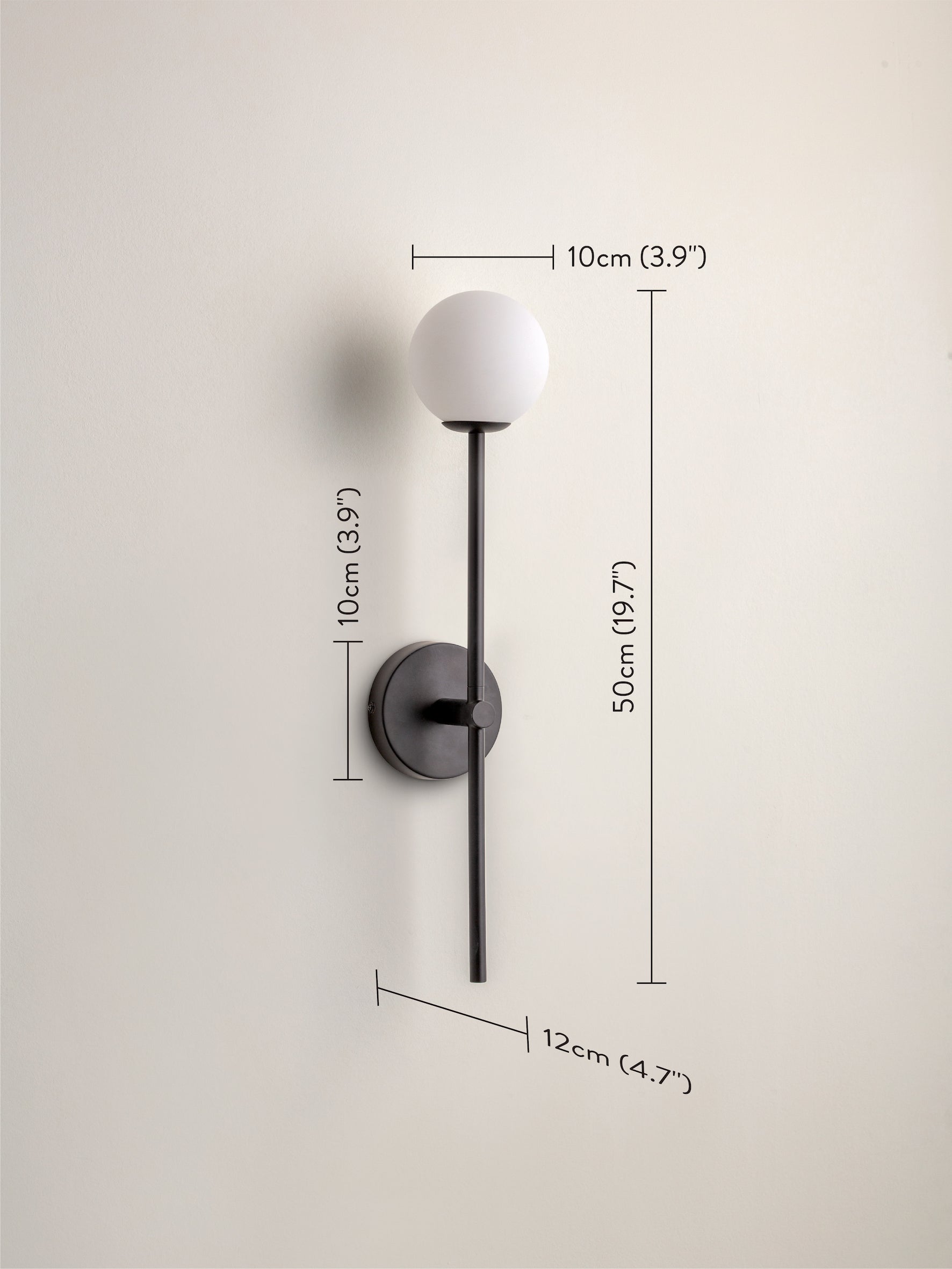 Chelso - matt black and opal wall light | Wall Light | Lights & Lamps Inc | Modern Affordable Designer Lighting | USA