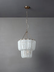 Pello - 4 light white scalloped chandelier | Ceiling Light | Lights & Lamps Inc | Modern Affordable Designer Lighting | USA
