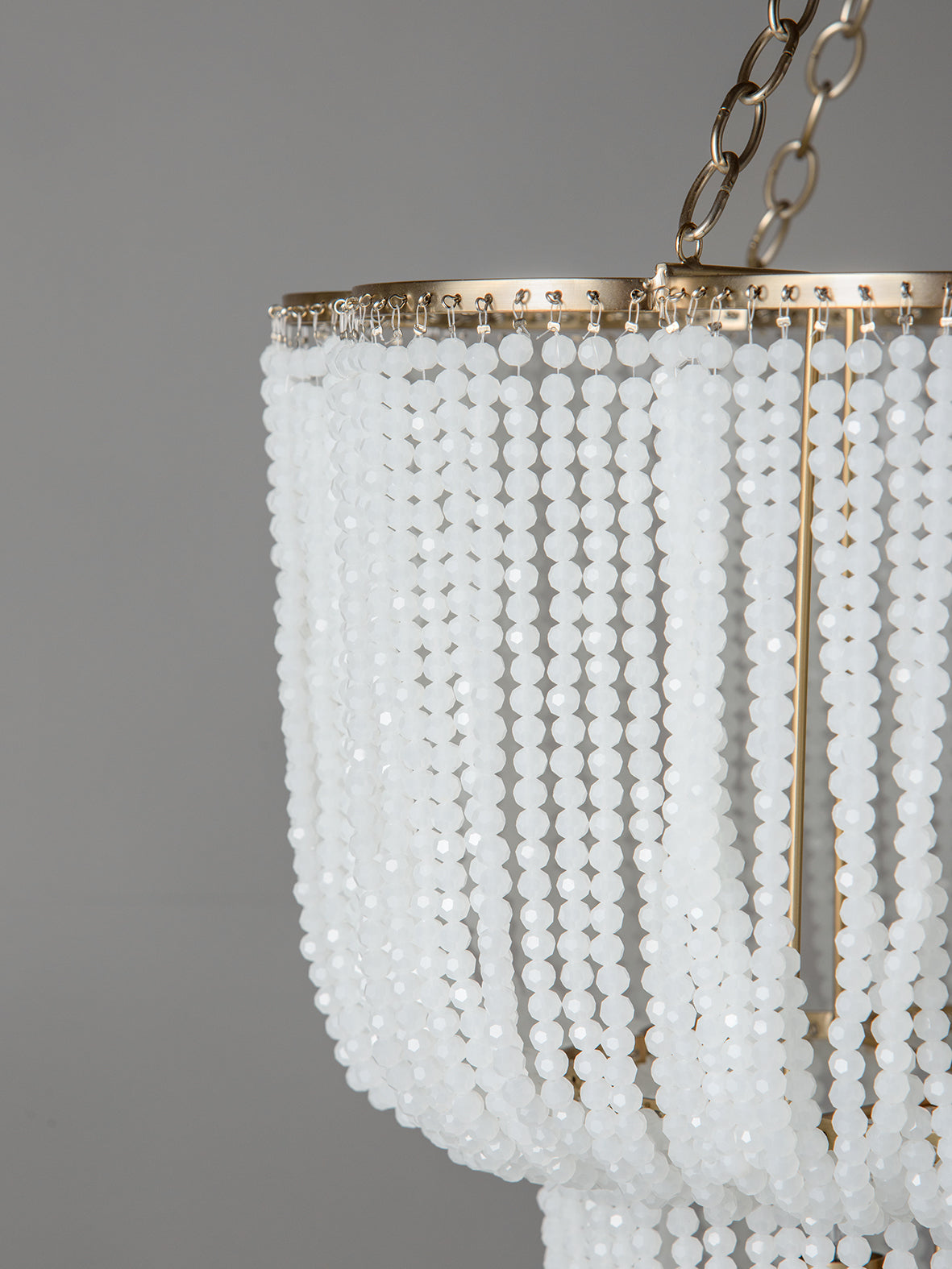 Pello - 4 light white scalloped chandelier | Ceiling Light | Lights & Lamps Inc | USA