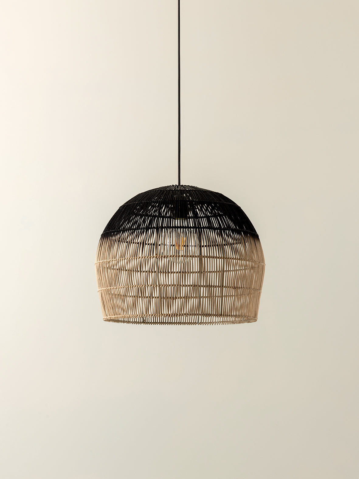 Bilu - black and natural ombre pendant light | Ceiling Light | Lights & Lamps Inc | Modern Affordable Designer Lighting | USA