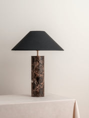 Morola - 1 light large brown marble cylinder table lamp | Table Lamp | Lights & Lamps Inc | Modern Affordable Designer Lighting | USA