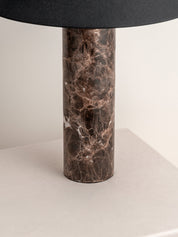 Morola - 1 light large brown marble cylinder table lamp | Table Lamp | Lights & Lamps Inc | Modern Affordable Designer Lighting | USA