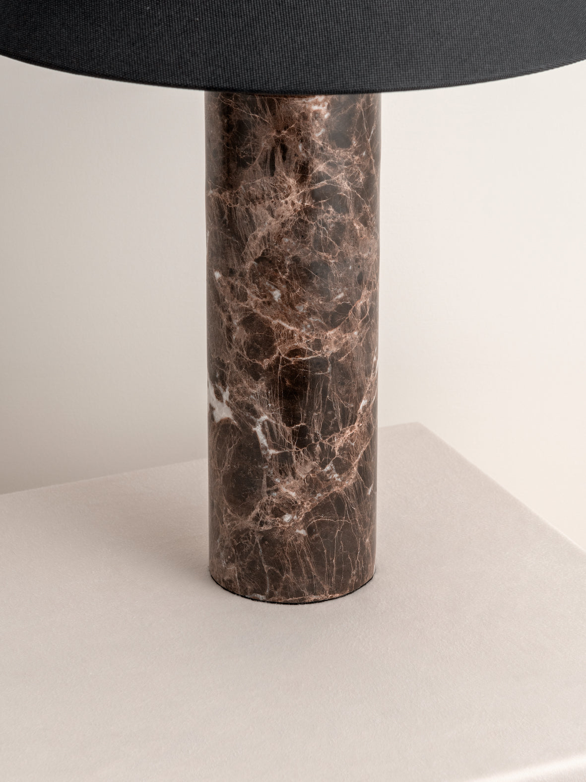 Morola - 1 light large brown marble cylinder table lamp | Table Lamp | Lights & Lamps Inc | USA