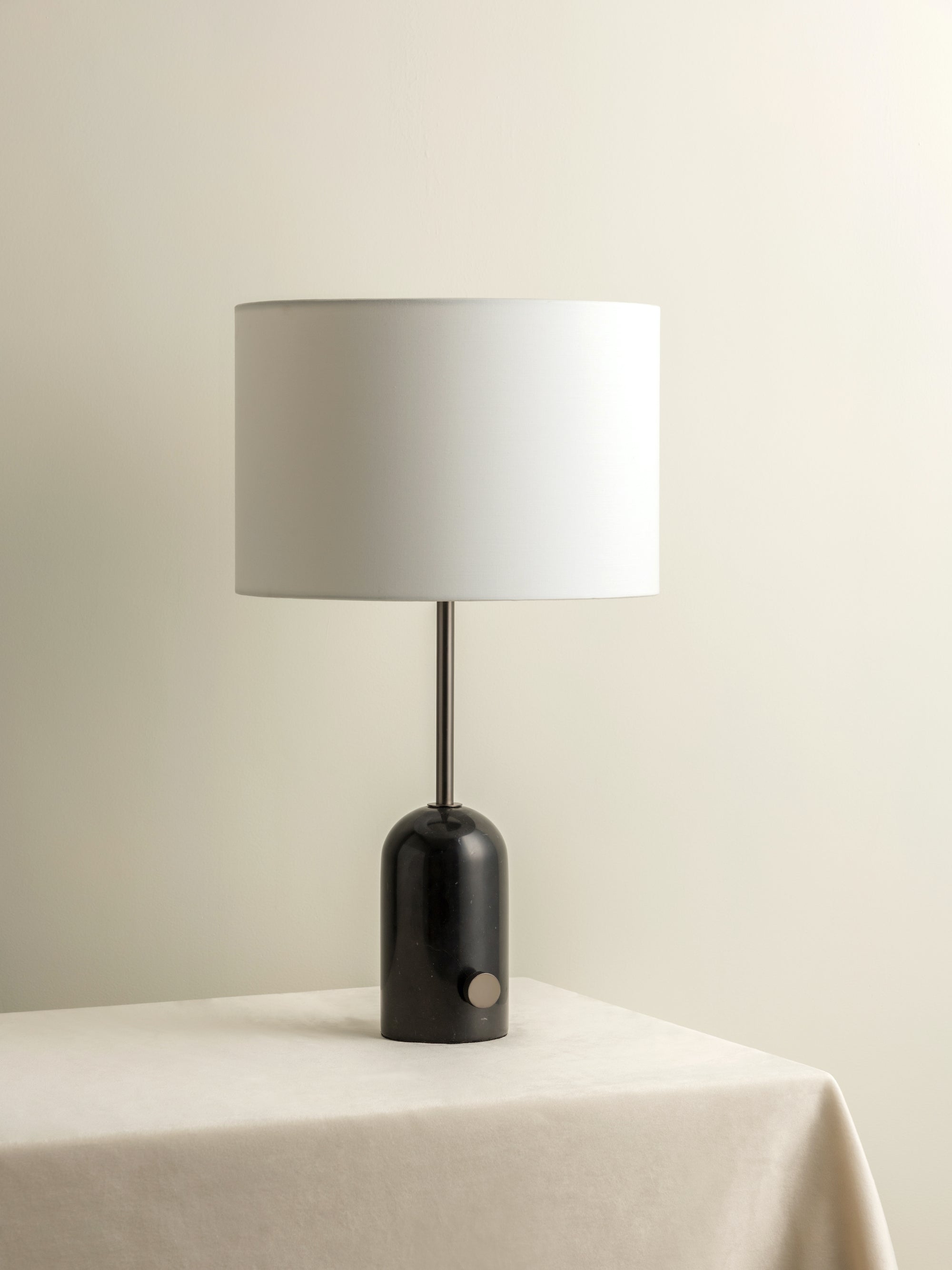 Penn - black marble and graphite silver table lamp | Table Lamp | Lights & Lamps Inc | USA