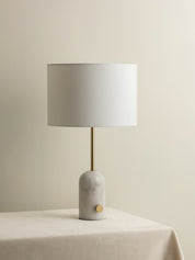 Penn - white marble and brass table lamp | Table Lamp | Lights & Lamps Inc | Modern Affordable Designer Lighting | USA