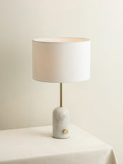 Penn - white marble and brass table lamp | Table Lamp | Lights & Lamps Inc | Modern Affordable Designer Lighting | USA