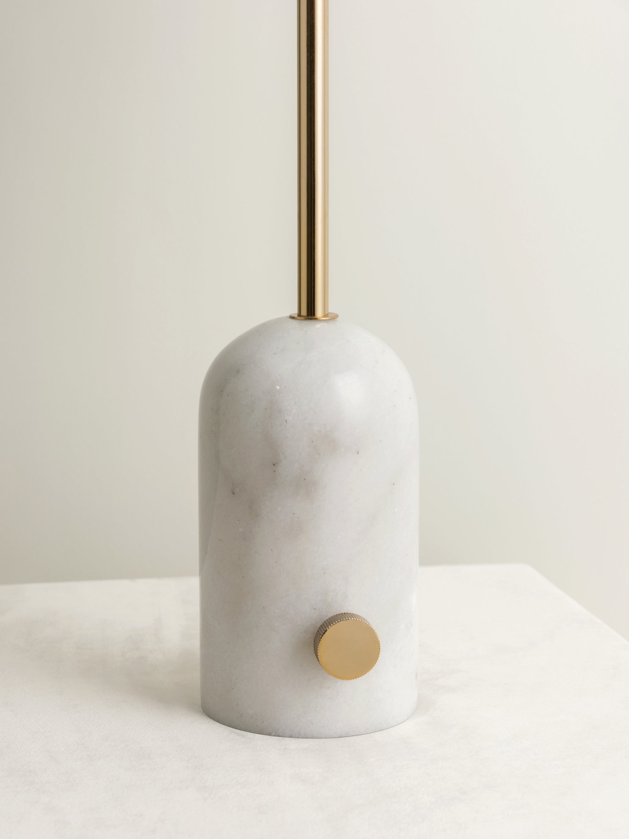 Penn - white marble and brass table lamp | Table Lamp | Lights & Lamps Inc | USA