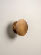 Santi - LED adjustable aged brass disc wall light