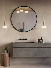 Silio - 1 light brushed brass and opal pendant | Ceiling Light | Lights & Lamps Inc | Modern Affordable Designer Lighting | USA