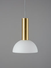 Silio - 1 light brushed brass and opal pendant | Ceiling Light | Lights & Lamps Inc | Modern Affordable Designer Lighting | USA