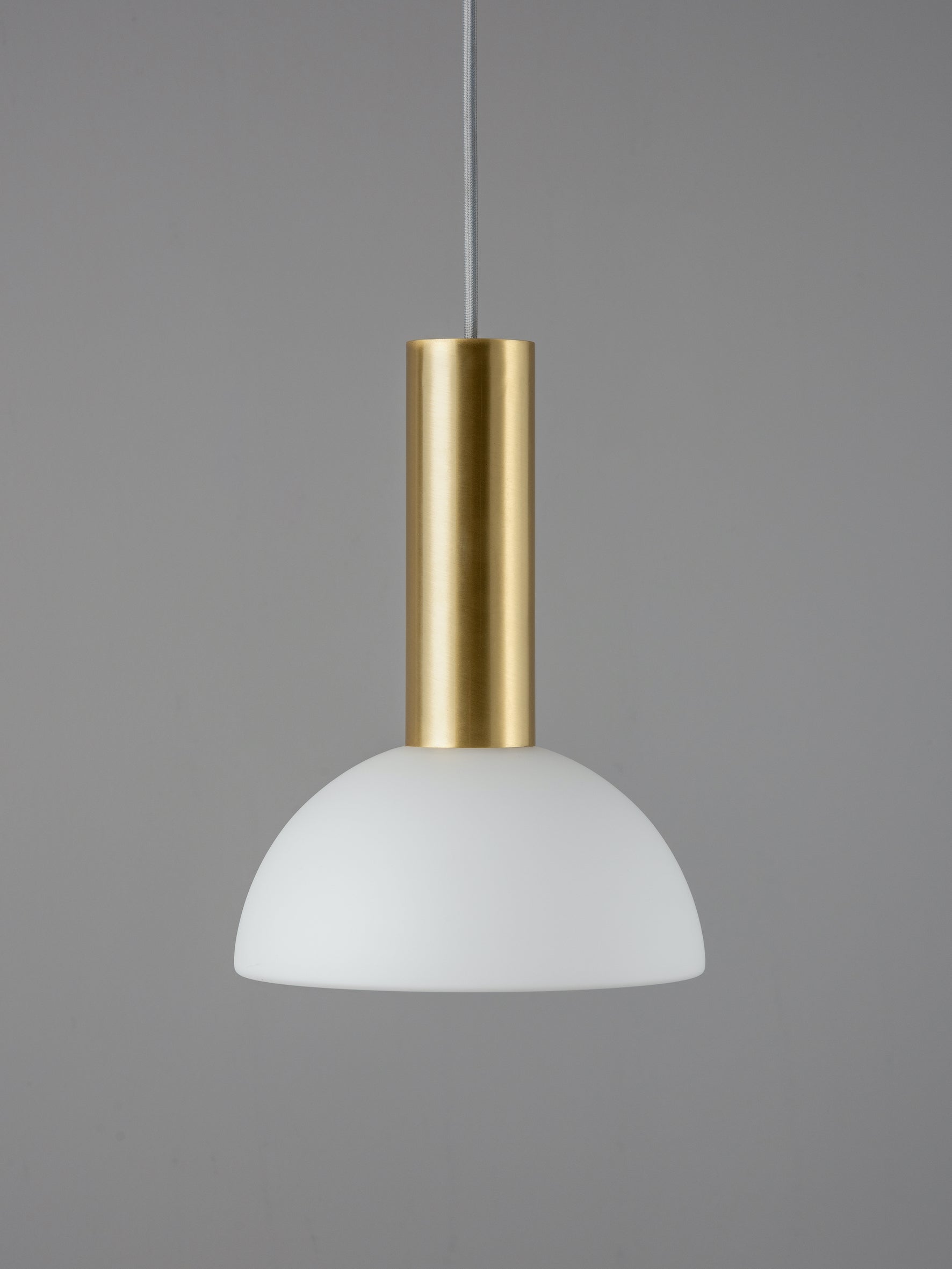 Silio - 1 light brushed brass and opal pendant | Ceiling Light | Lights & Lamps Inc | USA