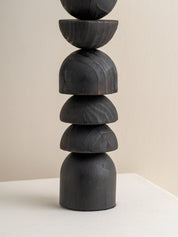 Aska - tall charred wood and natural linen table lamp | Table Lamp | Lights & Lamps Inc | Modern Affordable Designer Lighting | USA