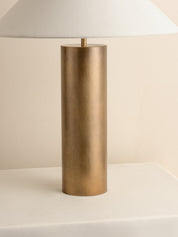 Bleeker - aged brass and linen table lamp | Table Lamp | Lights & Lamps Inc | Modern Affordable Designer Lighting | USA