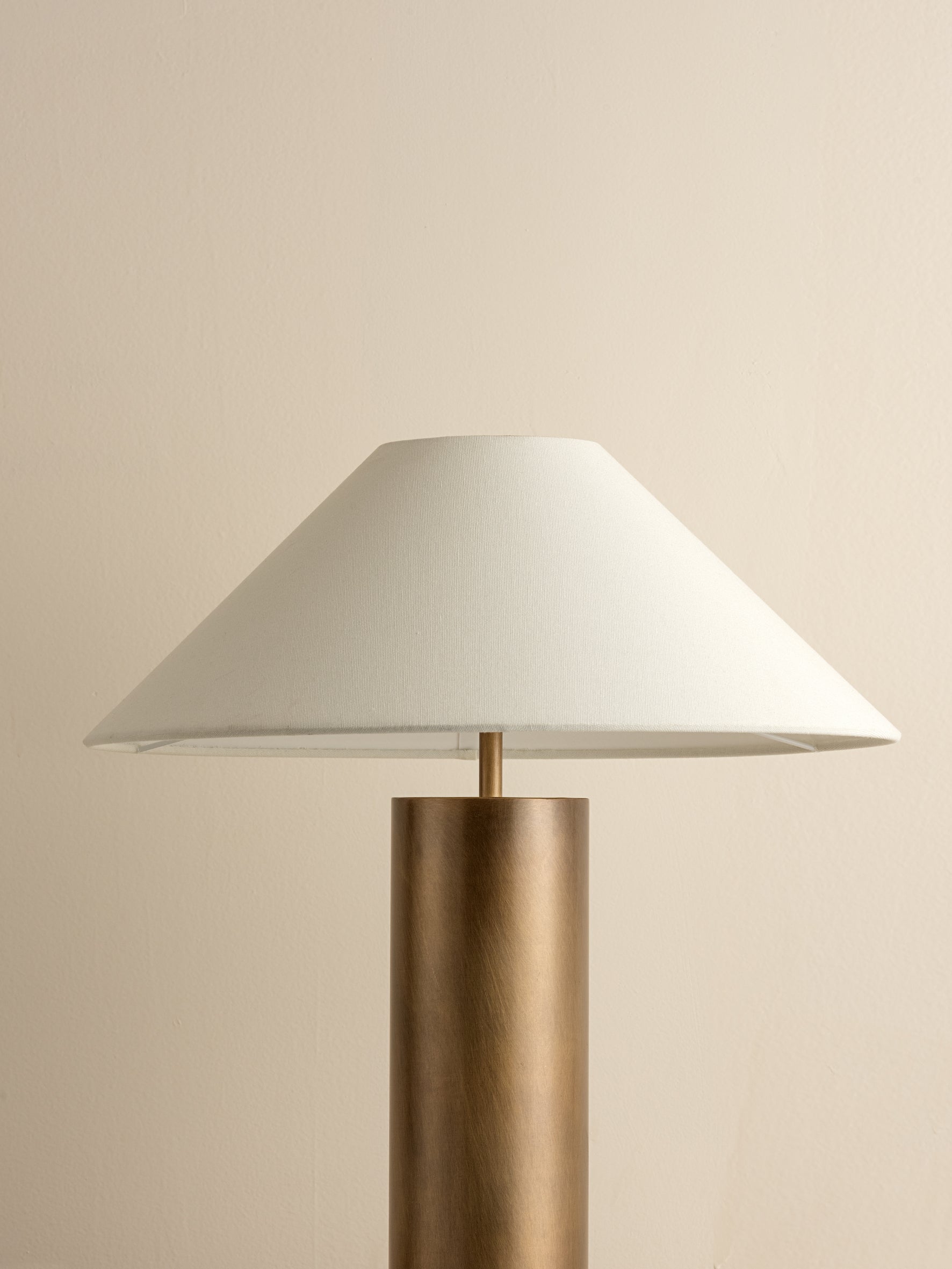 Bleeker - aged brass and linen table lamp | Table Lamp | Lights & Lamps Inc | USA