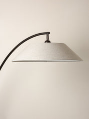 Circo - arc bronze and linen floor lamp | Floor Lamp | Lights & Lamps Inc | Modern Affordable Designer Lighting | USA