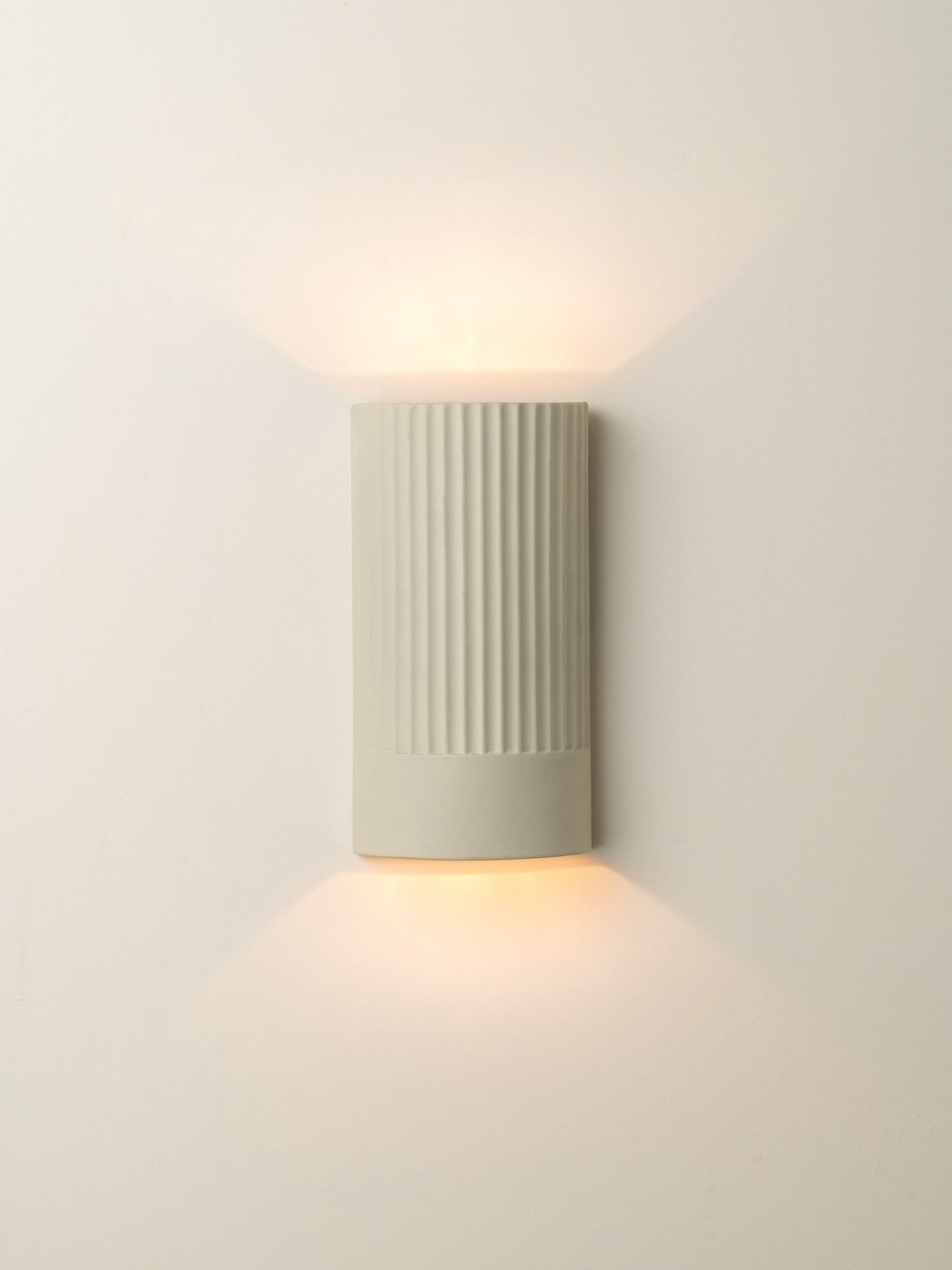 Enza - warm white  ribbed concrete wall light | Wall Light | Lights & Lamps Inc | Modern Affordable Designer Lighting | USA