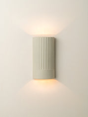 Enza - warm white  ribbed concrete wall light | Wall Light | Lights & Lamps Inc | Modern Affordable Designer Lighting | USA