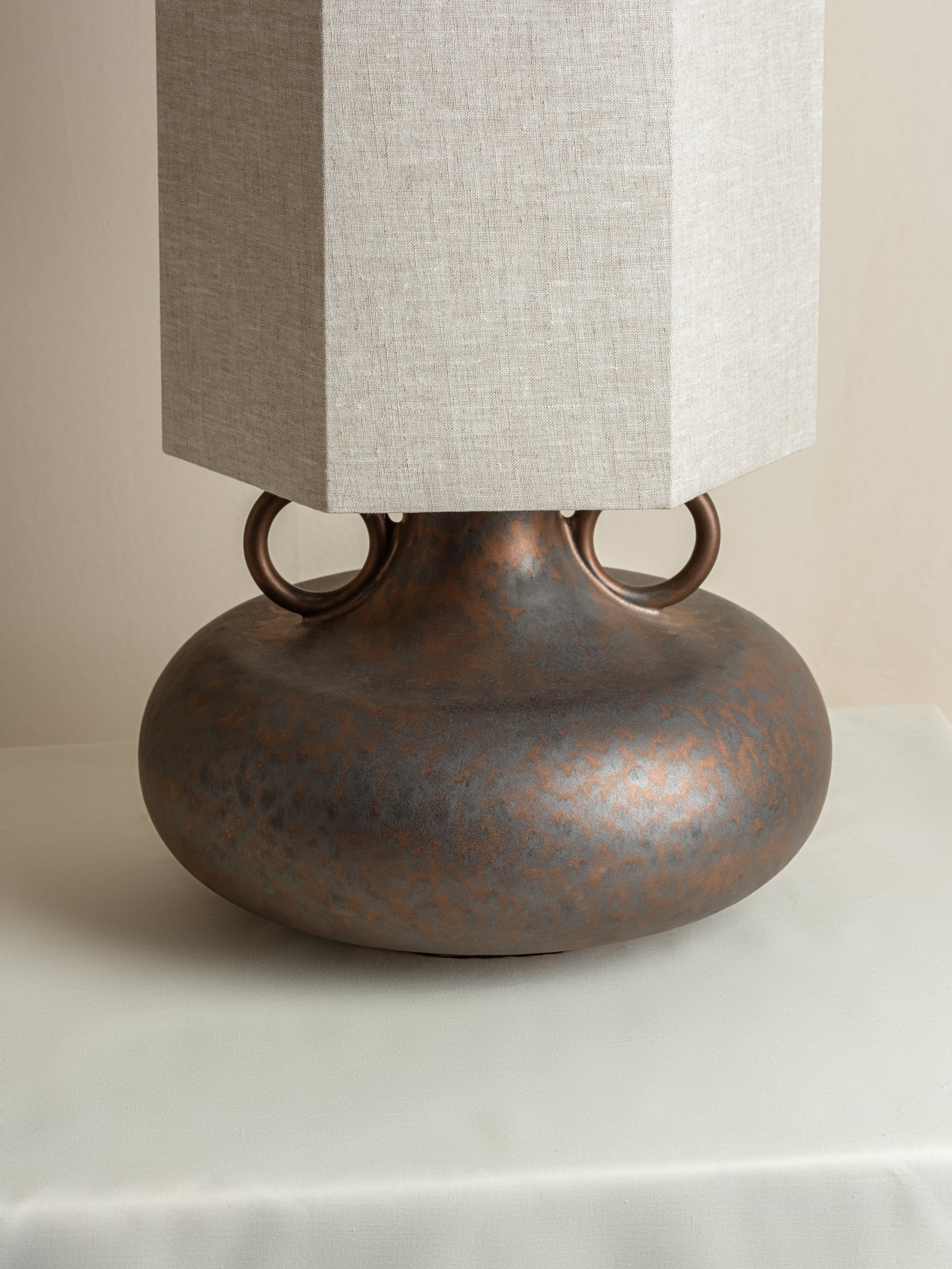 Grove - bronze ceramic and linen table lamp | Table Lamp | Lights & Lamps Inc | Modern Affordable Designer Lighting | USA