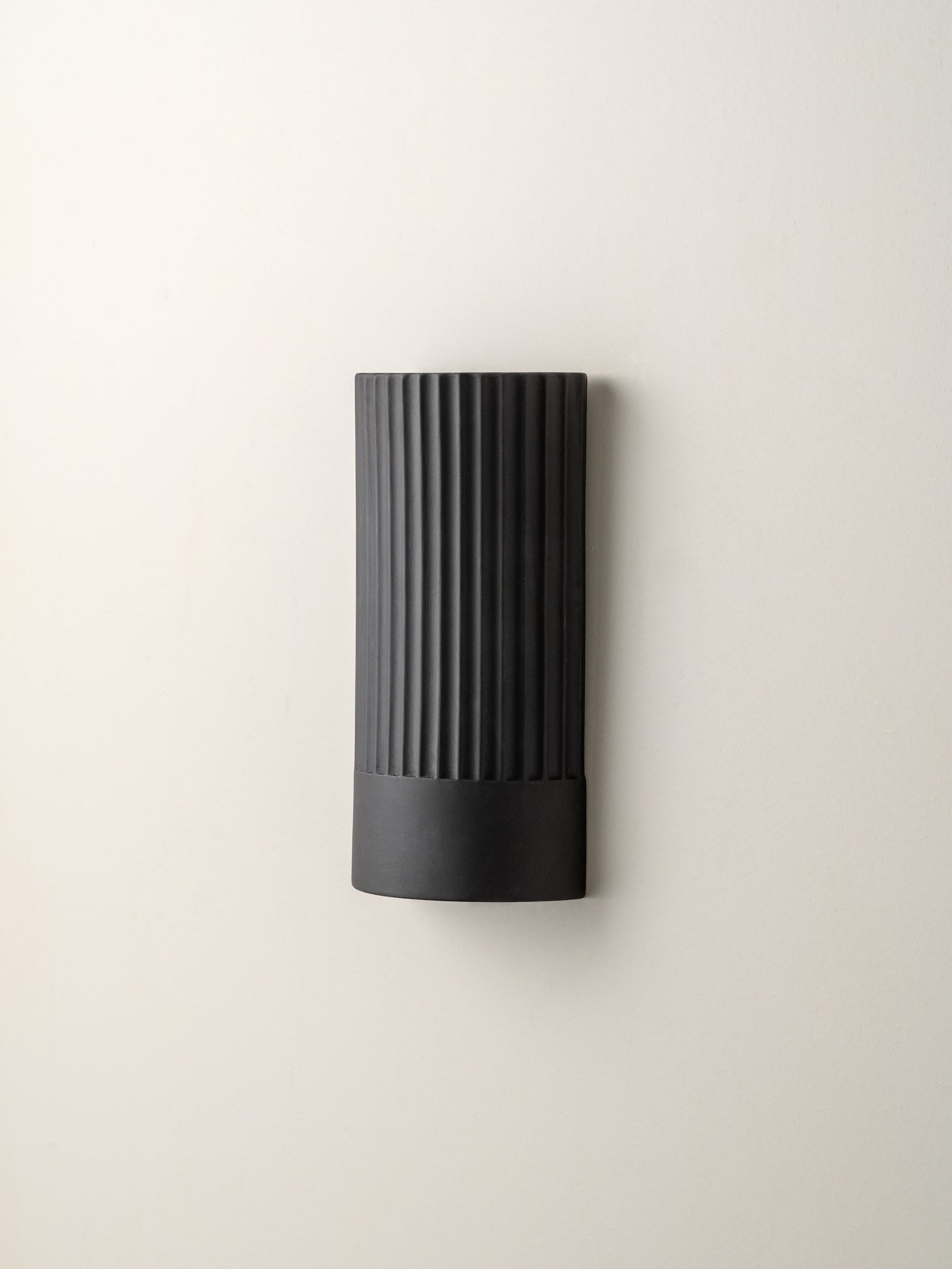 Nitara - chocolate ribbed concrete wall light | Wall Light | Lights &amp; Lamps Inc | Modern Affordable Designer Lighting | USA