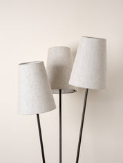 Renwick - 3 light linen and bronze floor lamp | Floor Lamp | Lights & Lamps Inc | Modern Affordable Designer Lighting | USA