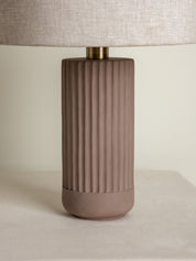 Avero - taupe ribbed concrete table lamp | Table Lamp | Lights & Lamps Inc | Modern Affordable Designer Lighting | USA