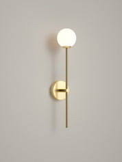 Chelso - brushed brass and opal wall light | Wall Light | Lights & Lamps Inc | Modern Affordable Designer Lighting | USA