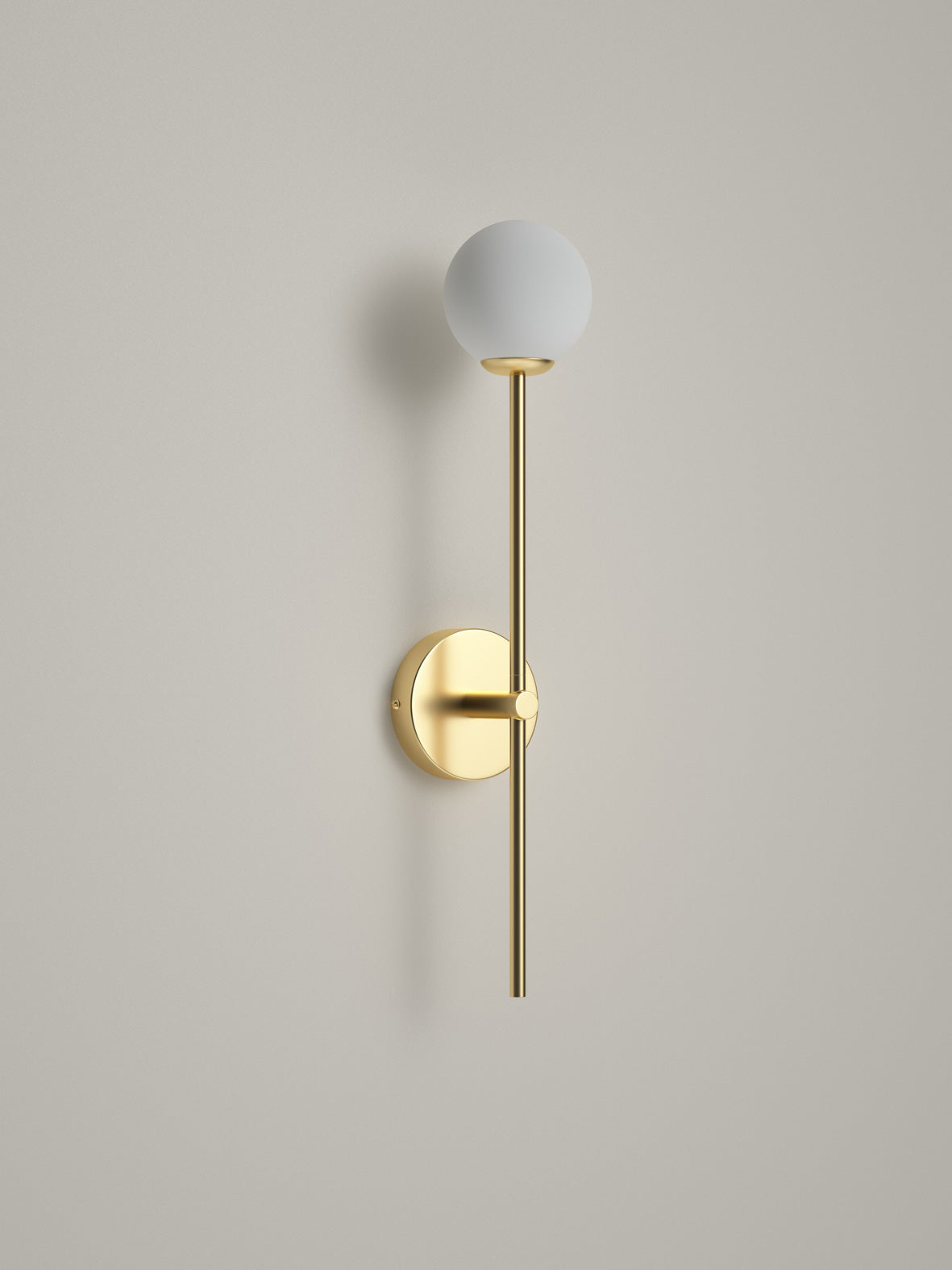 Chelso - brushed brass and opal wall light | Wall Light | Lights & Lamps Inc | USA
