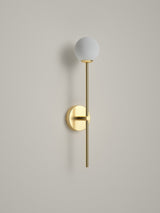 Chelvara  - brushed brass and opal wall light