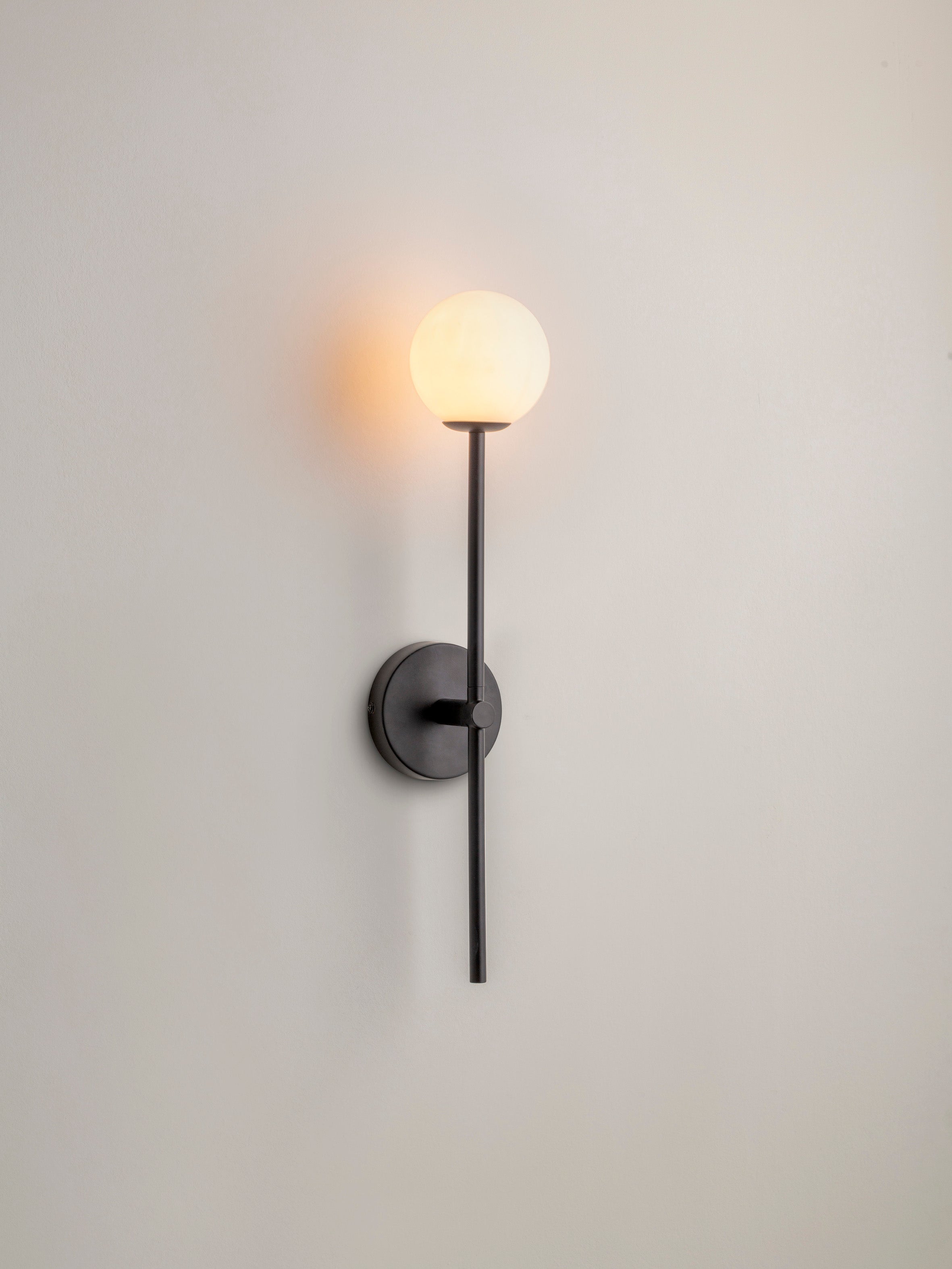 Chelso - matt black and opal wall light | Wall Light | Lights & Lamps Inc | Modern Affordable Designer Lighting | USA
