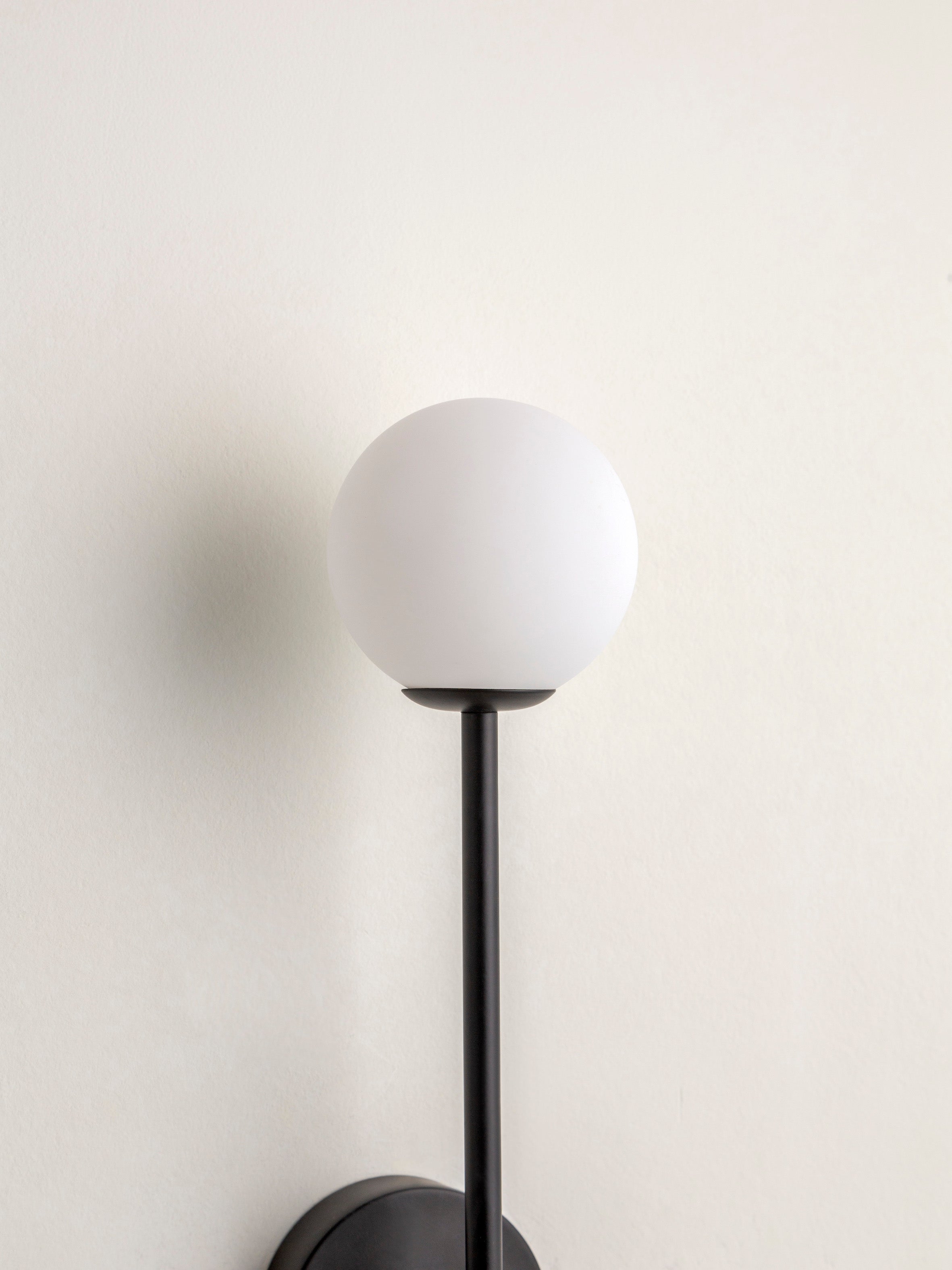 Chelso - matt black and opal wall light | Wall Light | Lights & Lamps Inc | Modern Affordable Designer Lighting | USA