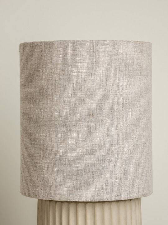 Enza  -  warm white ribbed concrete table lamp | Table Lamp | Lights & Lamps Inc | USA