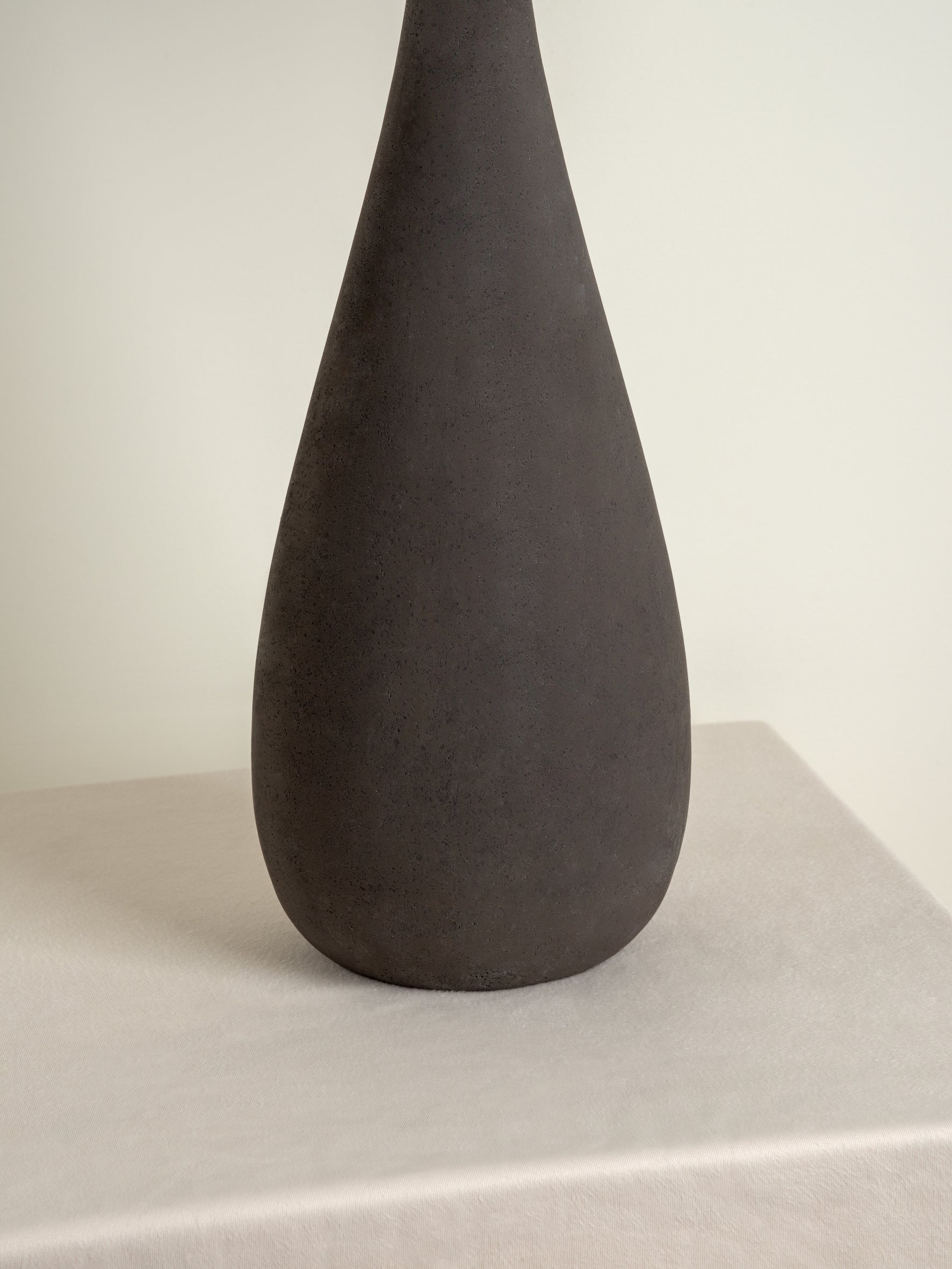 Miata - charcoal concrete and rattan table lamp | Table Lamp | Lights & Lamps Inc | USA
